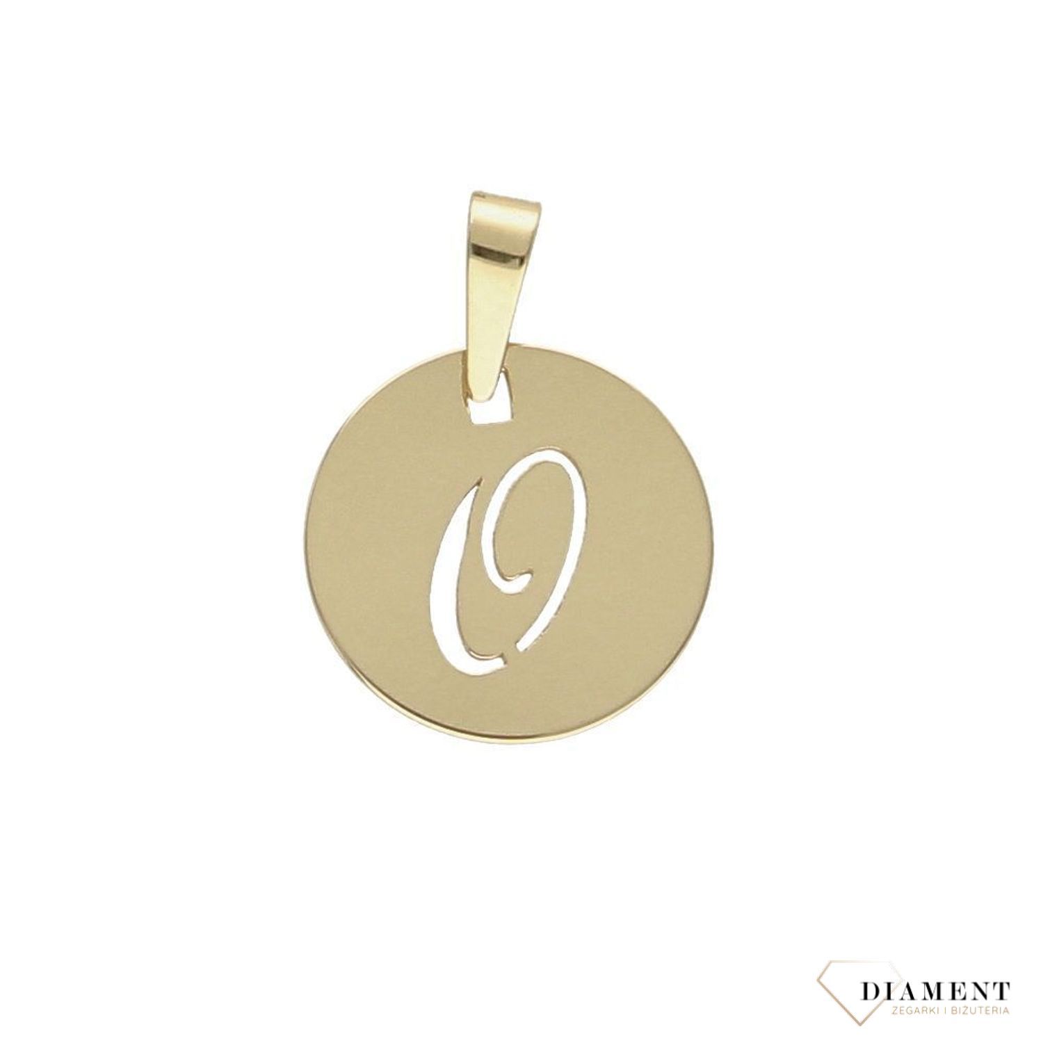 Zawieszka okrągła z wyciętą literką O ZA 4978O.jpg